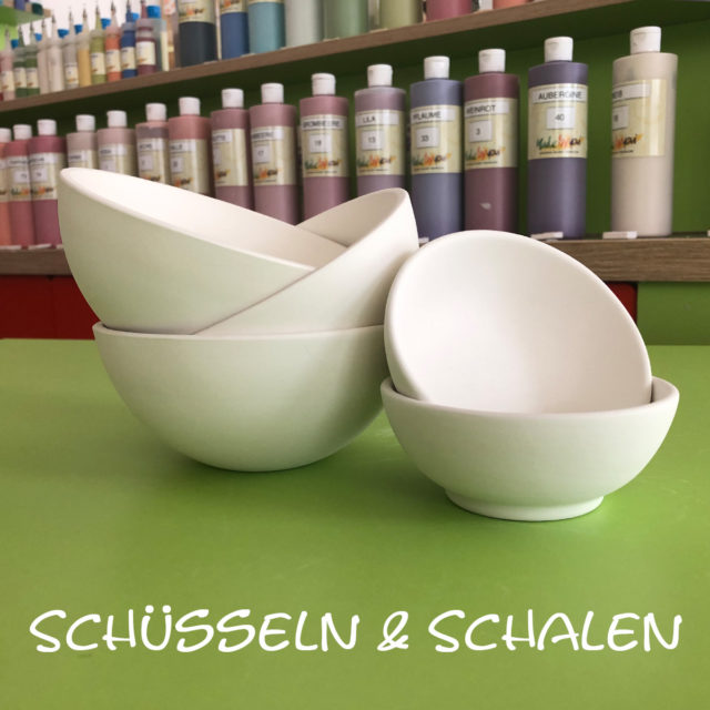 Schüsseln & Schalen – Keramik selbst (zuhause) bemalen