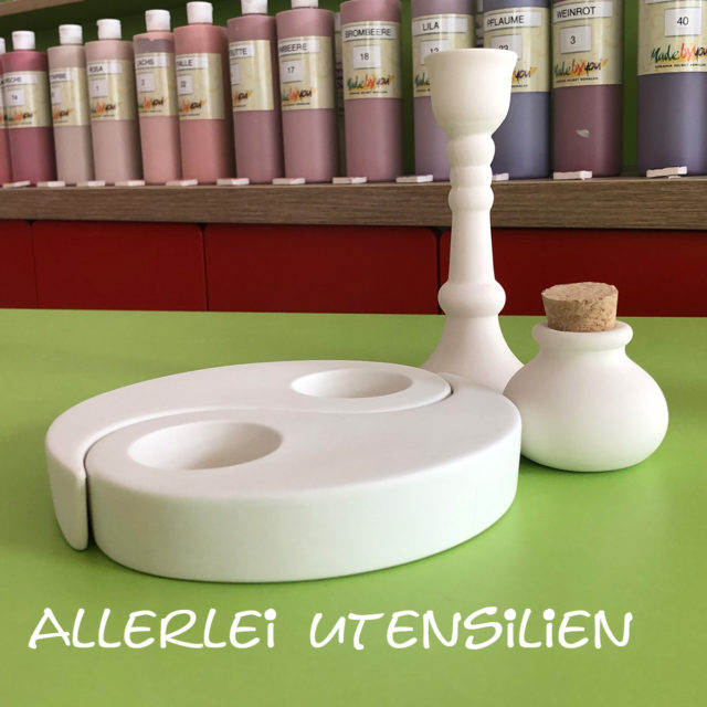 Allerlei Utensilien- Keramik selbst (zuhause) bemalen