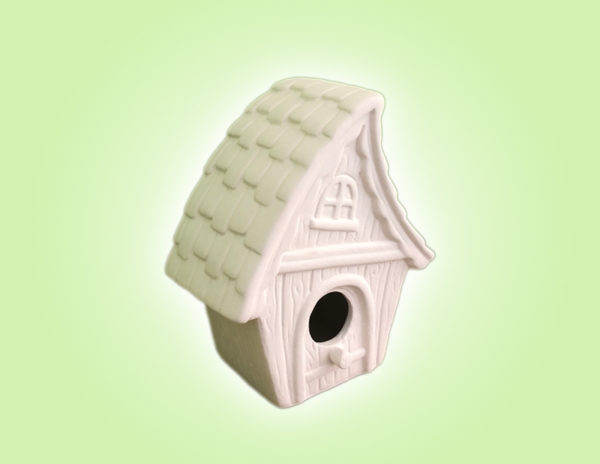 Keramik zuhausemalen.de | Vogelhaus klein schräg (Farbgröße M) Frühlingsdeko
