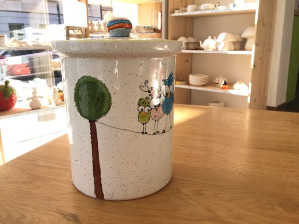 Keramik zuhausemalen.de | Retro Dose Medium (Farbgröße M) Dosen