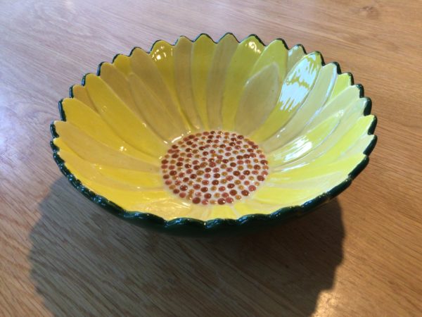 Keramik zuhausemalen.de | Sonnenblumenschale groß (Farbgröße M) Schüsseln&Schalen