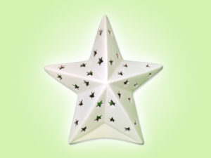 Keramik zuhausemalen.de | Leuchtstern für Teelichter <span style="font-size: 10px">(Farbgröße M)</span> Weihnachten
