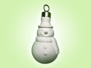 Keramik zuhausemalen.de | Schneemann zum Hängen <span style="font-size: 10px">(Farbgröße XS)</span> Weihnachten