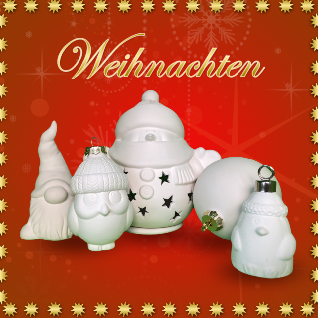 Weihnachten – Keramik selbst (zuhause) bemalen