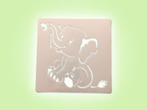 Keramik zuhausemalen.de | Schablone Elefant 13 × 13 cm Schablonen & Stempel