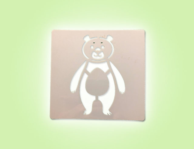 Schablone Bär 13 × 13 cm - zuhausemalen.de - Keramik online bestellen