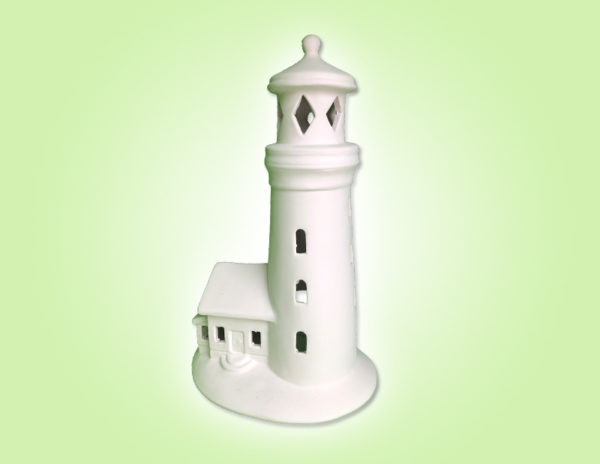 Keramik zuhausemalen.de | Leuchtturm Laterne Höhe 20 cm (Farbgröße M) Allerlei Utensilien