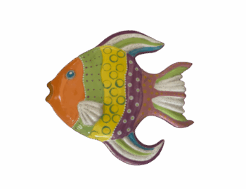 Keramik zuhausemalen.de | Fisch Relief Medium (Farbgröße M) Bad