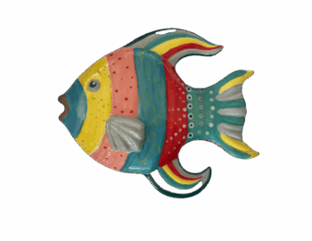 Keramik zuhausemalen.de | Fisch Relief Medium (Farbgröße M) Bad