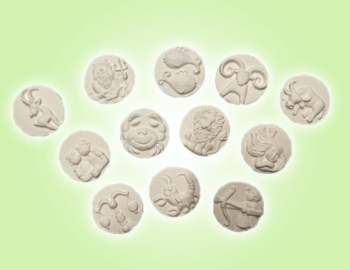Keramik zuhausemalen.de | Sternzeichen 3D Addition ø 4,5 cm unsere kleinen Littels
