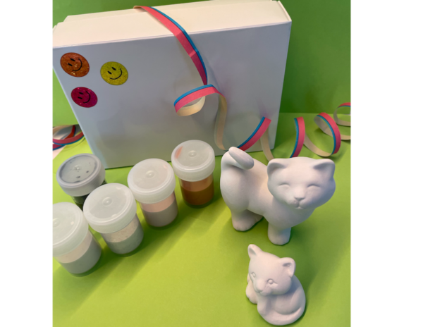 Keramik zuhausemalen.de | Geschenk-Set Kitty (A) Geschenk-Boxen