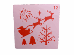 Keramik zuhausemalen.de | Schablone X-MAS 5 Schablonen & Stempel Keramik zuhausemalen.de | Schablone X-MAS 5 Schablonen & Stempel