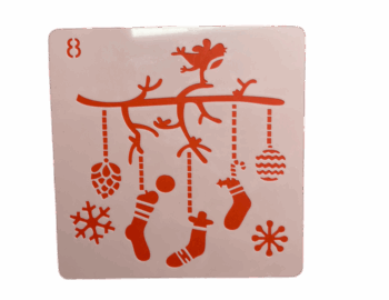 Keramik zuhausemalen.de | Schablone X-MAS 2 Schablonen & Stempel