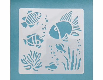 Keramik zuhausemalen.de | Schablone Ocean 5 Schablonen & Stempel