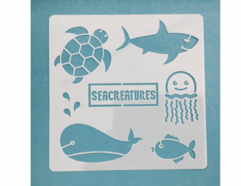 Keramik zuhausemalen.de | Schablone Ocean 10 Schablonen & Stempel